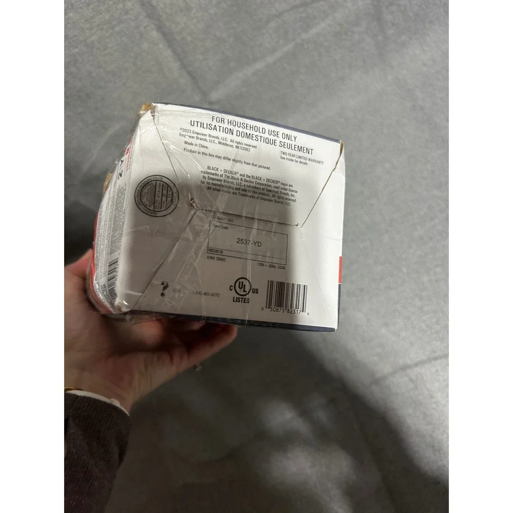 Black+Decker Immersion Blender 2-Speed‎ HB2401B Black 200W with Mixing Cup